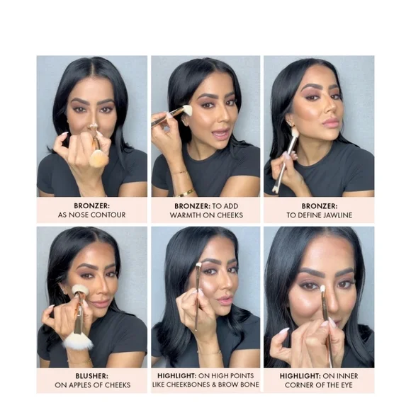 ICONIC LONDON MULTI USE CREAM BLUSH, BRONZE & HIGHLIGHT PALETTE NIB - Picture 7 of 11